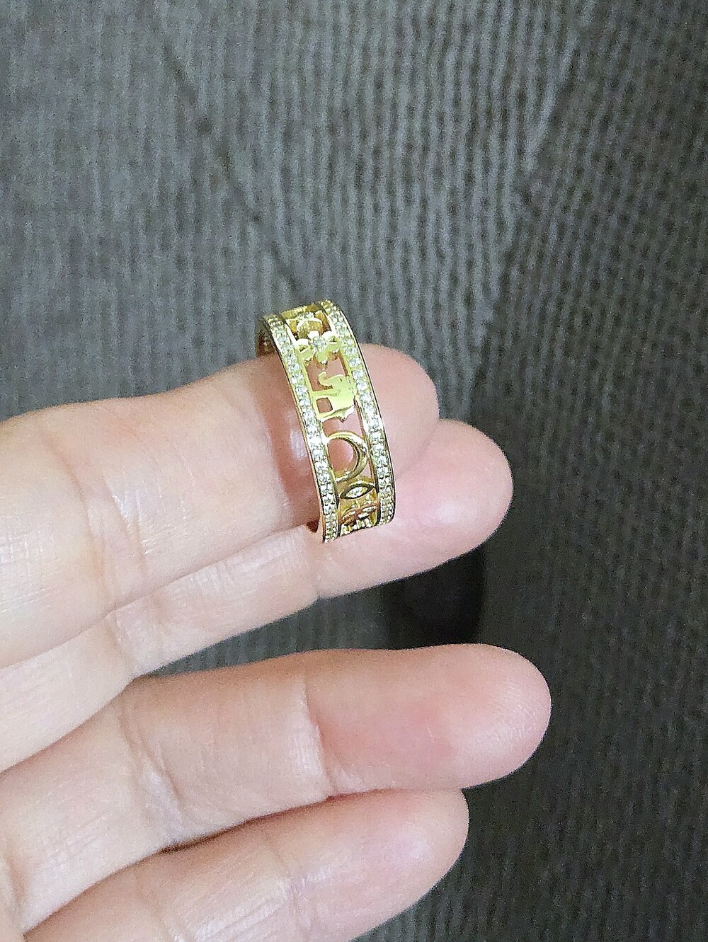 Neo Relique Gold💛 Double✌️ Band Ring💍 with Symbols - NIB - Picture 15 of 16